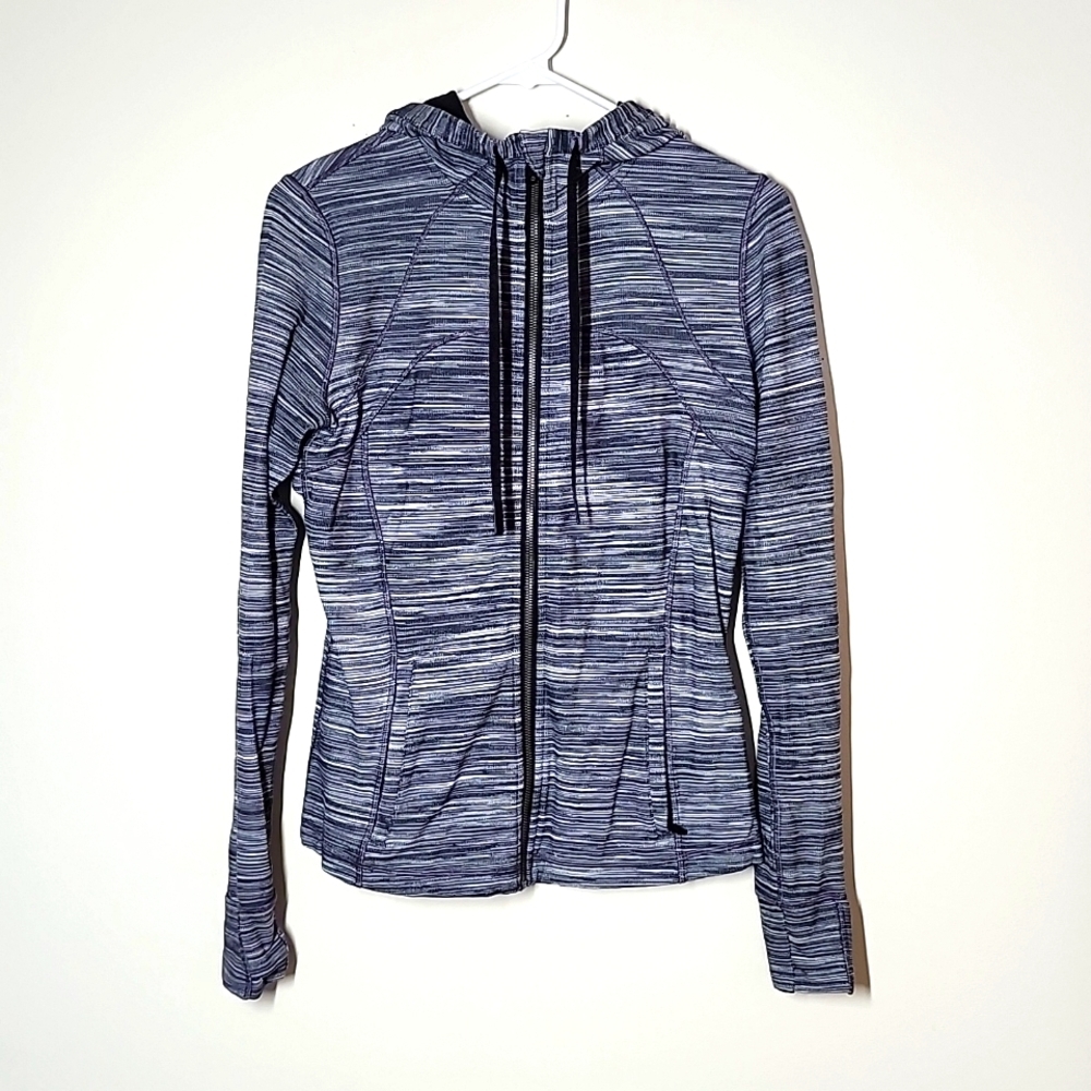 Define Nulu Jacket with Hood Black Gray White Womens 10